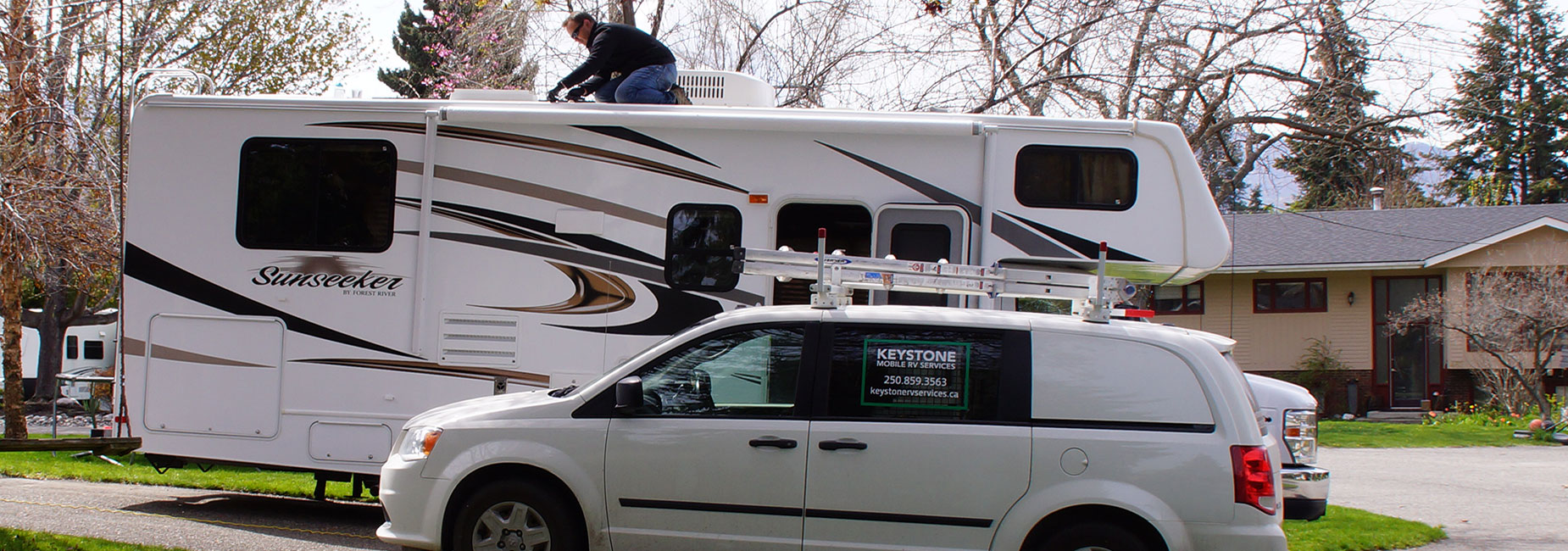 About Keystone RV Services, repairing and servicing all makes and models of RV's in and around the Kelowna area.